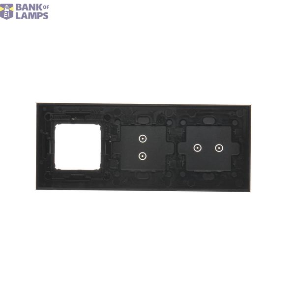 5 gang frame, white, gold base image 2