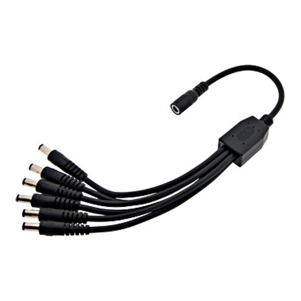 DC barrel connector 6 way splitter - 5.5 x 2.1mm image 1