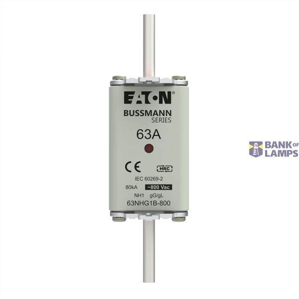 Fuse-link, LV, 63 A, 800 V AC, NH1, Class gG/gL image 2