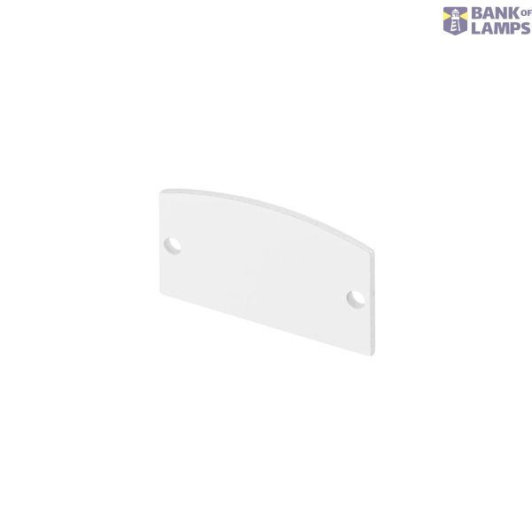GLENOS end caps for linear profile 2713, matt white, 2 pcs. image 1