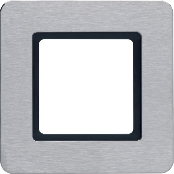 Frame 1gang, Q.7, stainless steel brushed for illumination image 2