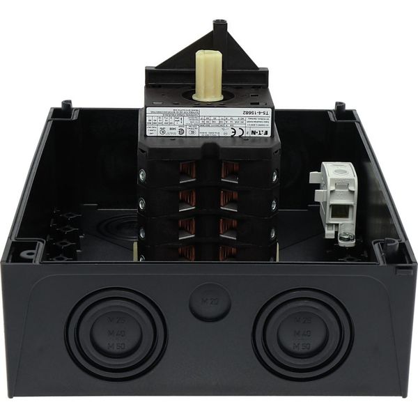 T5-4-15682/I5/SVB-SW Main switch, T5, 100 A, surface mounting, 4 contact unit(s), 6 pole, 1 N/O, 1 N/C, STOP function, With black rotary handle and locking ring, Lockable image 35
