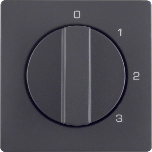 Centre plate rotary knob 3-step switch, neutral pos, Q.1/Q.3 ,anthr ve image 1