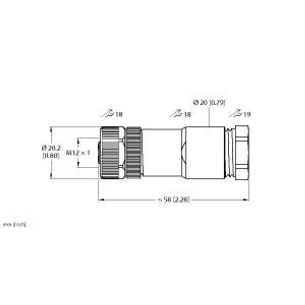 Field-Wireable Connector M12 Power   FW-ERKPM0414-PT-S-0810 image 1