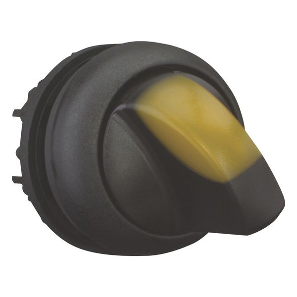 M22S-WLKV-Y Illuminated selector switch actuator, RMQ-Titan, With thumb-grip, maintained, 2 positions (V position), yellow, Bezel: black image 6