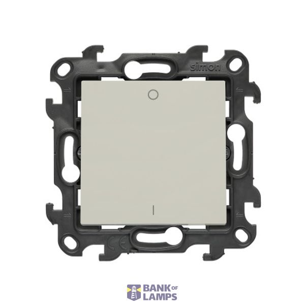 SOON ON SALE, Double switch with LED indicator light, (module), Simon 24, IP20/IP44, 10AX, cashmere image 1