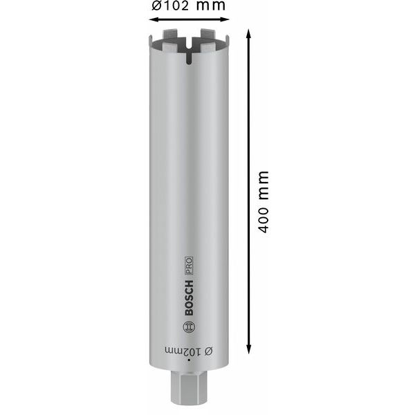 Diamond dry core cutter 1 1/4" UNC Best for Universal 112 mm, 400 mm, 6 segments, 11.5 mm image 2