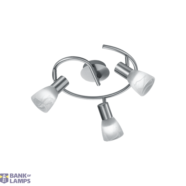 Visto spotlight 3-pc E14 LED brushed steel image 1