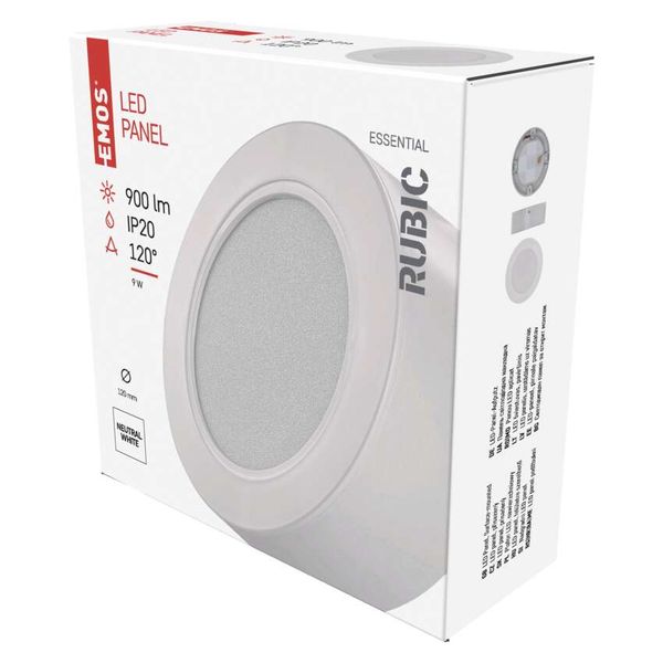 LED surface luminaire RUBIC, round, white, 9W, neutral white image 1