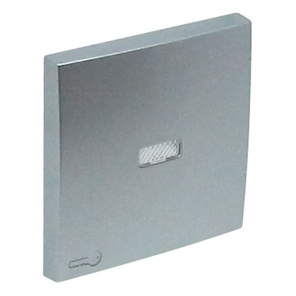 ROCK F/LIGHT SWITCH/PUSH-BUT W/LOCK SYMB ALUM image 2