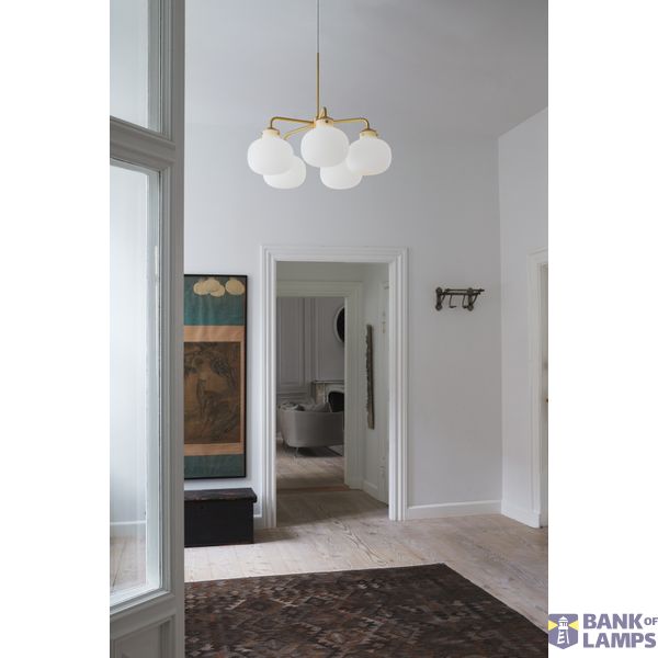Raito 5-Arm | Pendant | White/Brass image 4