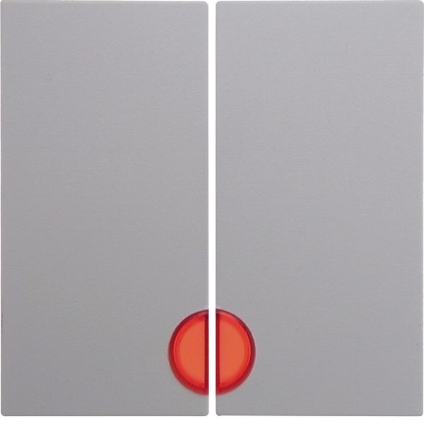 Rocker 2gang, redlens , S.1/B.3/B.7, p. white glossy image 1