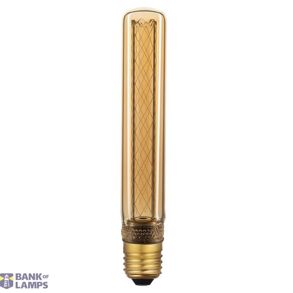 Deco E27 | T30 Small Net | Dim | 1800 Kelvin | 65 Lumen | Light Bulb | Gold colour image 1