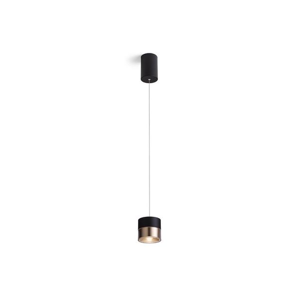 JUNIPER height adjustable pendant black/gold 230V LED 15W 30° 3000K image 1