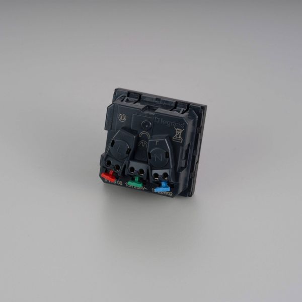 DANISH SOCKET MODULE / TYPE K / 45 MM / GRAPHITE image 2