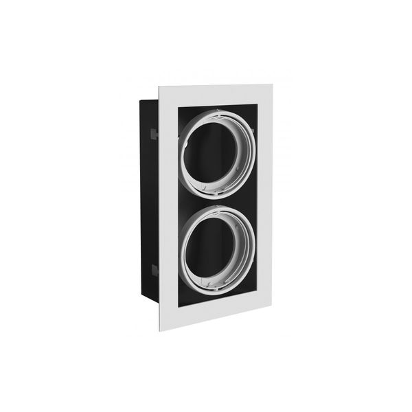 Ceiling luminaire housing PIREO, recessed, IP20, double, gray image 1