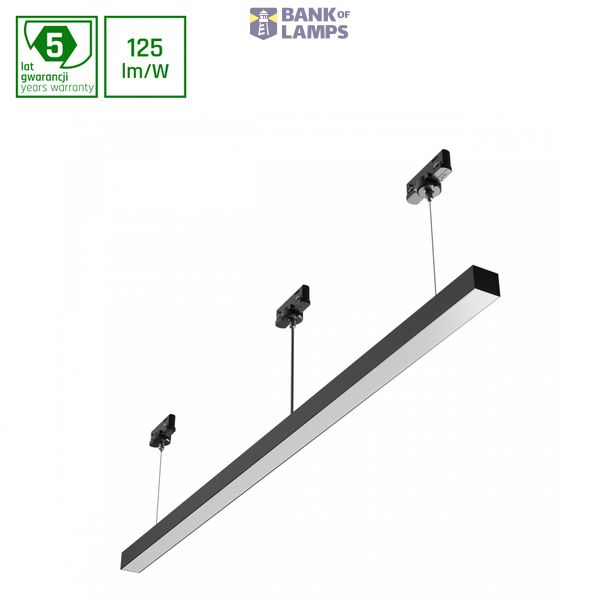 ALLDAY BASIC 40W CCT 230V IP20 1203x42x37mm BLACK 5YW 3F HANG image 1