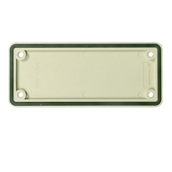 Heavy-duty connectors, Accessories, Cover plate, Size: 8, Plastic, grey image 2