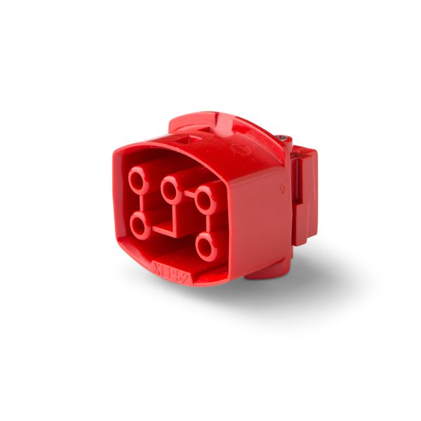 Coupler 5-pole 25A socket, red image 1