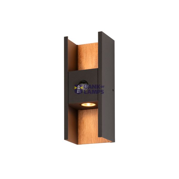 FLATT II,wall light, SENSOR, 2700K, max.10W, anthr/br image 1