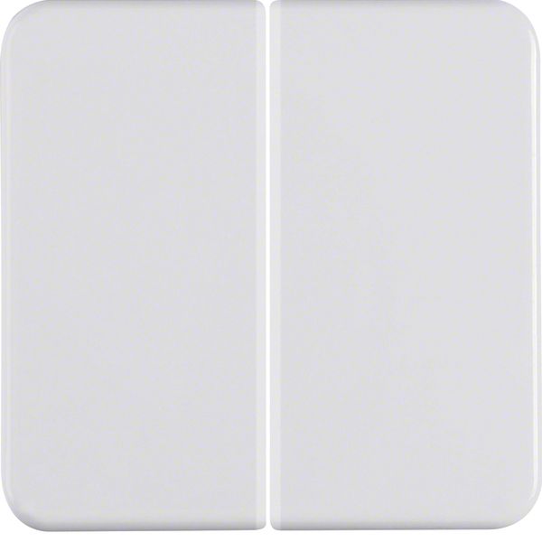 Rocker 2gang, splash-proteced flush-mtd IP44, p. white glossy image 1