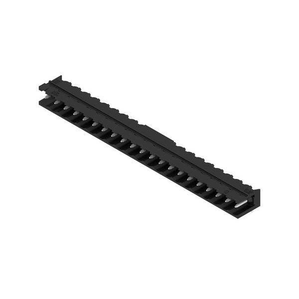 PCB plug-in connector, male header, open side, THT/THR solder connection, 5.08 mm, Number of poles: 21, 90°, Solder pin length (l): 3.2 mm, tinned, black, Box image 2