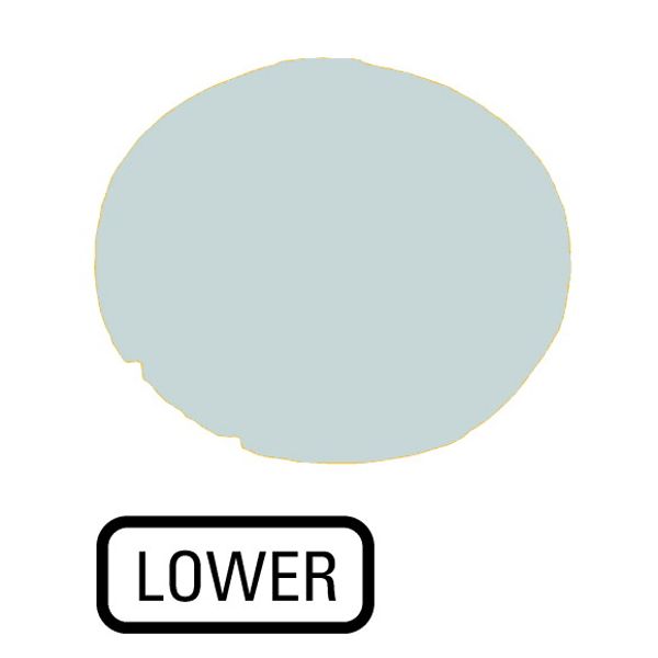 M22-XDL-W-GB18 Button lens, flat white, LOWER image 1