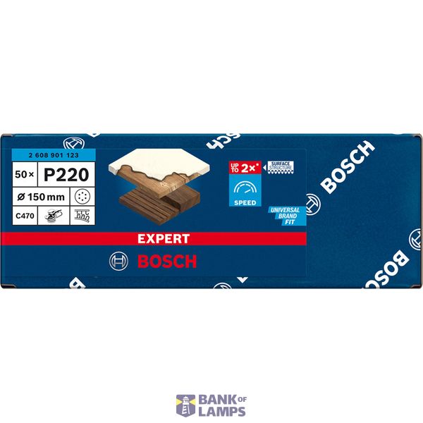 EXPERT C47 Sandpaper with 6 holes for Random Orbital Sanders 15 mm, G 22 5-pc image 3