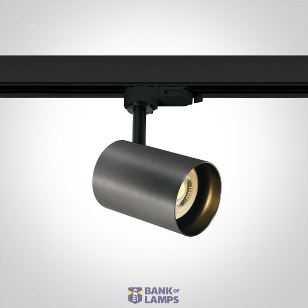 METAL GREY GU10 10W TRACK SPOT DARK LIGHT image 1