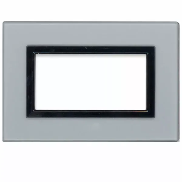 VERA44 GLASS FRONT PLATE S.GREY  4M image 1