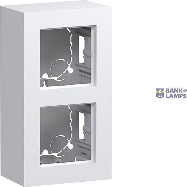 Enclosure, dual, high design, surface-mount, A.8, light white glossy image 1