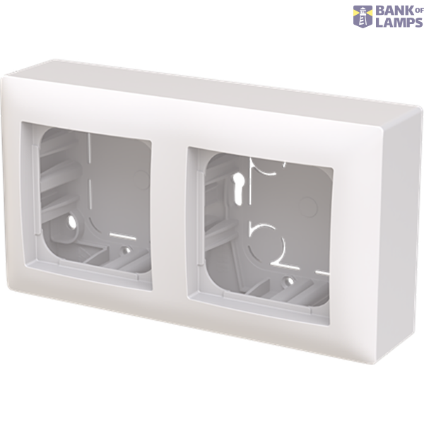 2gang Surface mounted housing flat image 3
