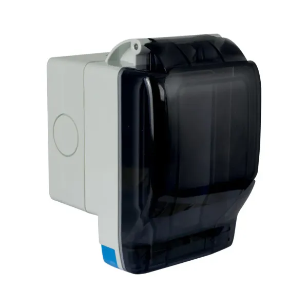 AVE SEAL IP66 S44 ENCLOSURE WITH UNIVERSAL SCHUKO SOCKET 10/16A - OPENING LID image 1