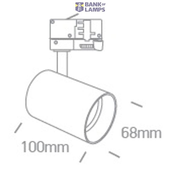 WHITE BLACK REFLECTOR GU10 10W TRACK SPOT DARK LIGHT image 2