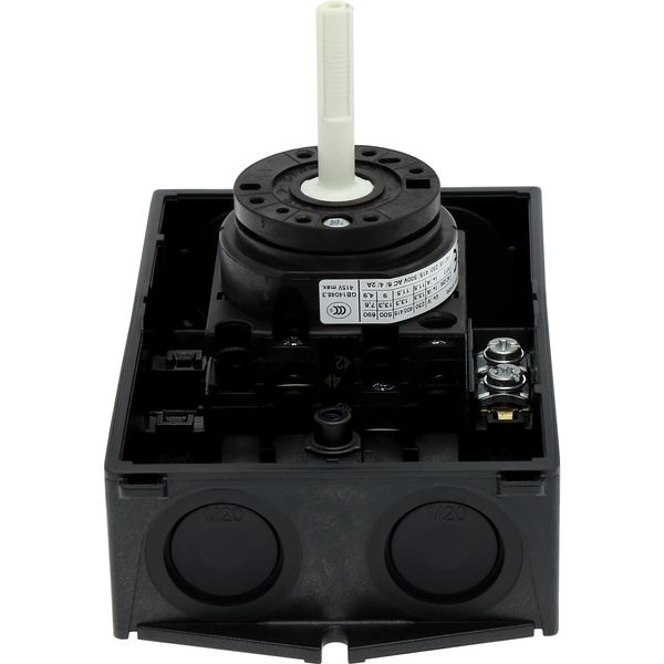 T0-2-1/I1/SVB-SW Main switch, T0, 20 A, surface mounting, 2 contact unit(s), 3 pole, STOP function, With black rotary handle and locking ring, Lockable in the 0 (Off) image 38