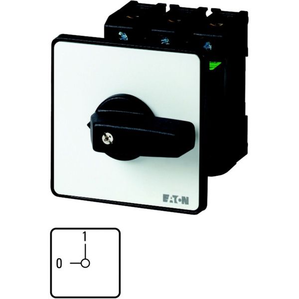 P3-100/E/HI11 On-Off switch, P3, 100 A, flush mounting, 3 pole, 1 N/O, 1 N/C, with black thumb grip and front plate image 3