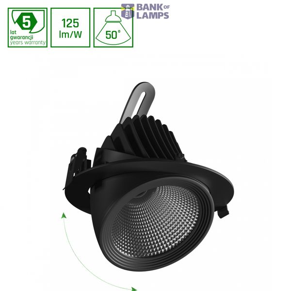 SAL SILENA 2 940 27W 230V 50deg Black MESH image 1