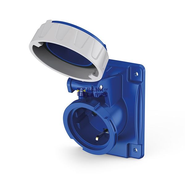 FLUSH-MNT.SOCKET 2P+E 16A 70X87MM GERMAN image 1