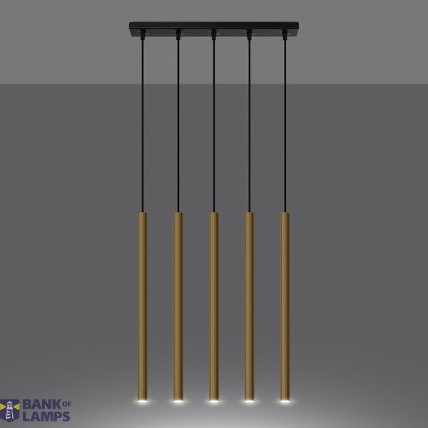 PASTELO 5L HANGING LAMP GOLDEN GLOSS G9 5X8W IP20 image 6