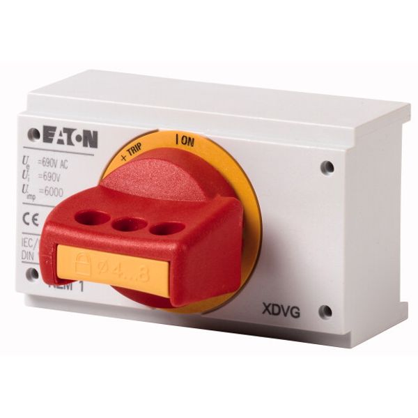 NZM2-XDVGR Rotary handle, toggle, red, lockable, size 2 image 1