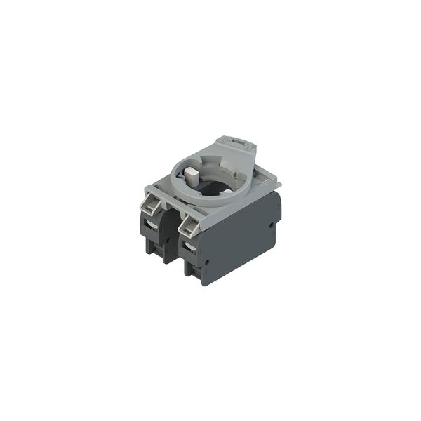 Complete unit with double contact block, 2NO+2NC and fixing adapter image 1