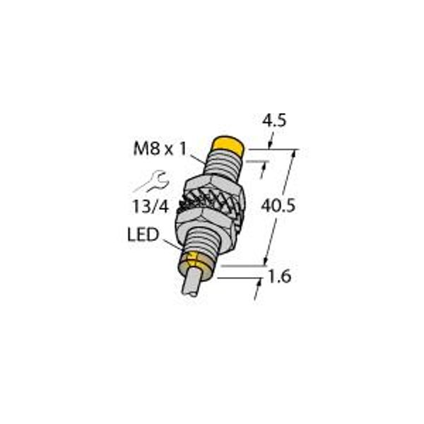 Inductive Sensor With Increased Switching Distance   NI5-M08E-AN6X image 1