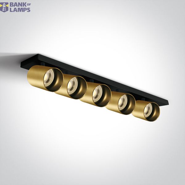 BRUSHED BRASS GU10 5x10W DARK LIGHT image 1