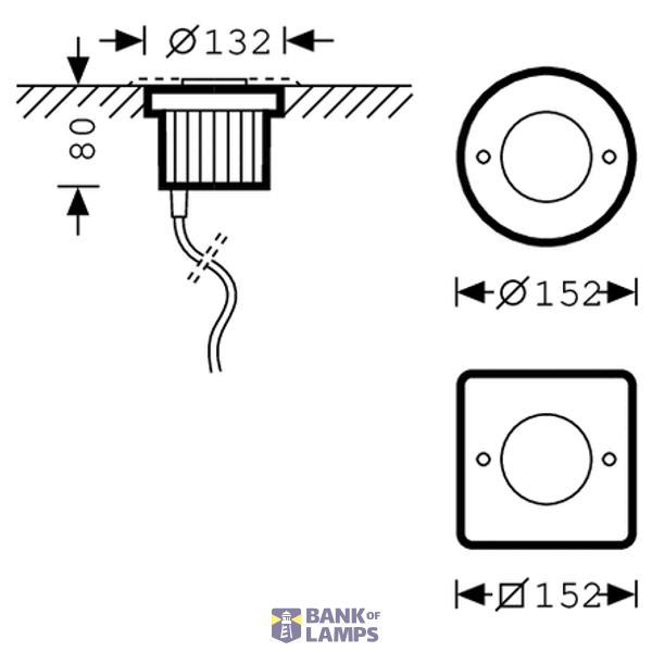 Ground-recessed luminaires Lutera 100 Lens Black ET 13W 1000lm rota.asym. medium wide (RM) IP68 IK10 3 SDCM 6378540 image 1
