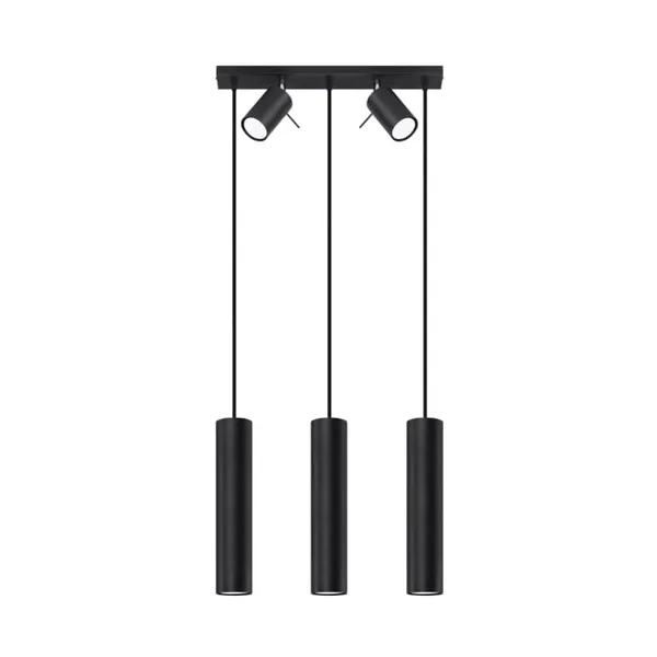 HANGING LAMP RING 3 BLACK GU10 IP20 image 1