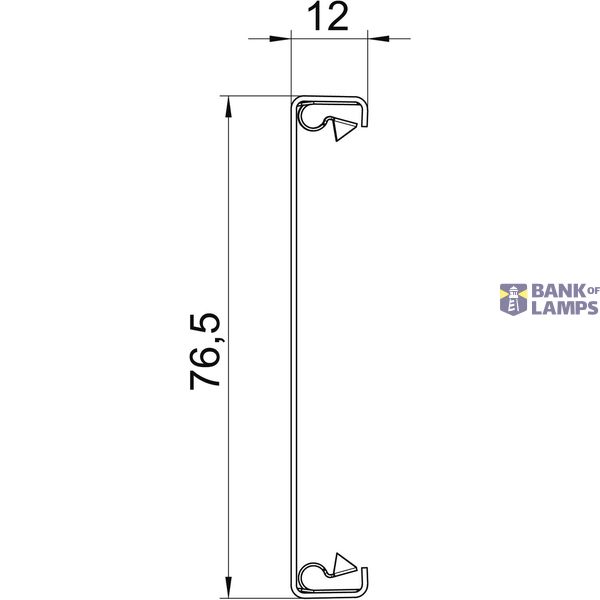 Cover for system opening 80 12x76,5x100 Steel Pure white RAL 9010 image 2
