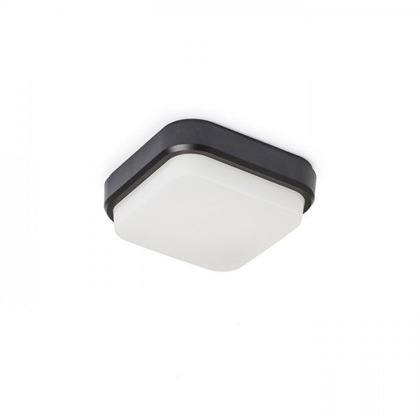 TARIS SQ 17 surface mounted black plastic 230V LED 8W IP54 3000K image 1
