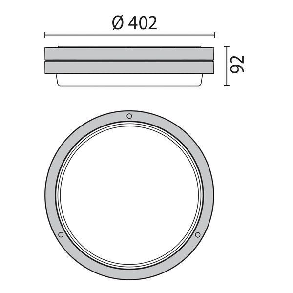 BLIZ ROUND 40 LED 39W 830+NOOD 3H WIT image 8