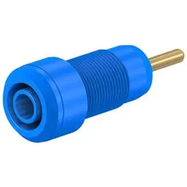 2 mm panel socket, round plug connection, mounting Ø 10.5 mm, blue, 65.3304-23 image 1