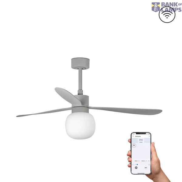 HEYWOOD Ø900MM WHITE 3 BLADES LIGHT WOOD W/R image 1